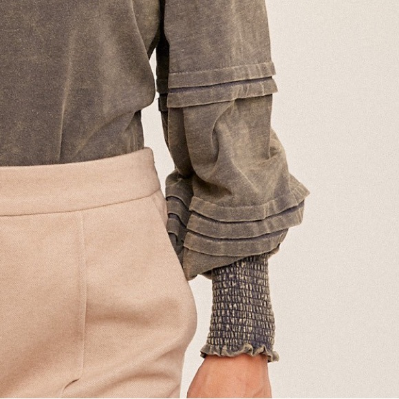 HEM & THREAD ANTHROPOLOGIE BOHO BOW BACK BALLOON SLEEVE TOP ❤️IN STORES❤️ - Picture 4 of 4